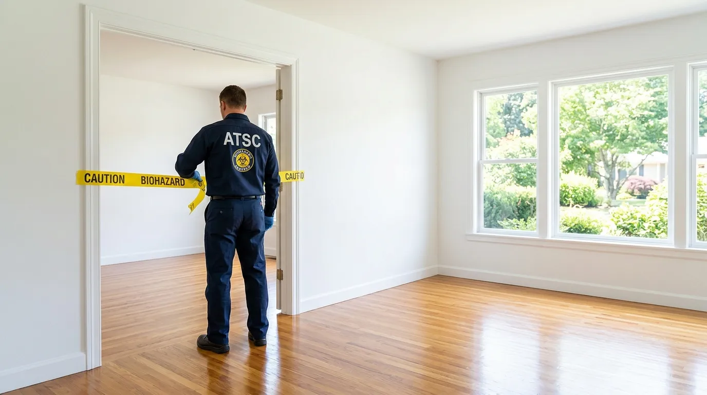 Certified biohazard cleanup crew performing Decomposition Cleanup in Ridgefield